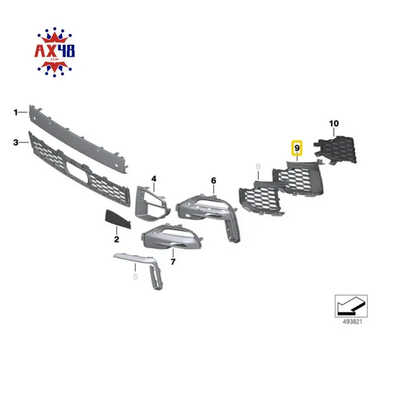 AX48-Side Front Bumper Open Grille Cover For BMW G05 X5 M Sport 2018-2022 Fog Lamp Lights Grille Frame
AX48-Side Front Bumper Open Grille Cover For BMW G05 X5 M Sport 2018-2022 Fog Lamp Lights Grille Frame