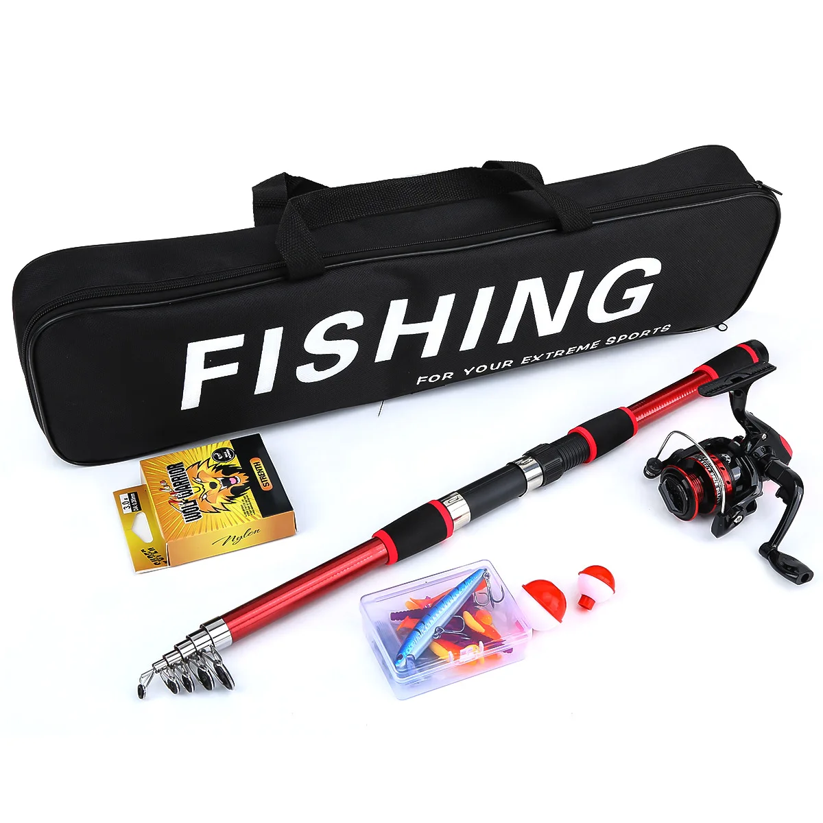 2.7M Telescopic Carbon Lure Rod Combo Long Cast Sea Fishing Set with Reel Soft Lures Hooks Line Carry Bag Full Tackle Kit
2.7M Telescopic Carbon Lure Rod Combo Long Cast Sea Fishing Set with Reel Soft Lures Hooks Line Carry Bag Full Tackle Kit