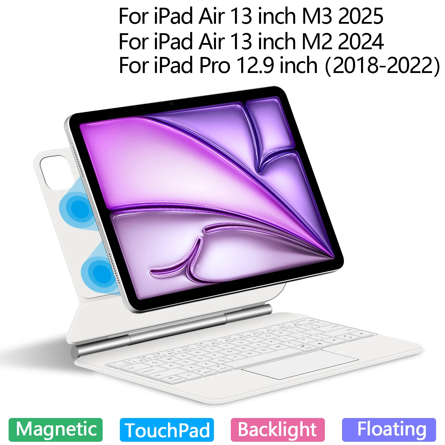 For 2025 iPad Air 13 inch M3 M2 Case for iPad Pro 12.9 3rd 4th 5th 6th Generation 2022 2021 2020 2018 Smart Magic Keyboard Cover
For 2025 iPad Air 13 inch M3 M2 Case for iPad Pro 12.9 3rd 4th 5th 6th Generation 2022 2021 2020 2018 Smart Magic Keyboard Cover