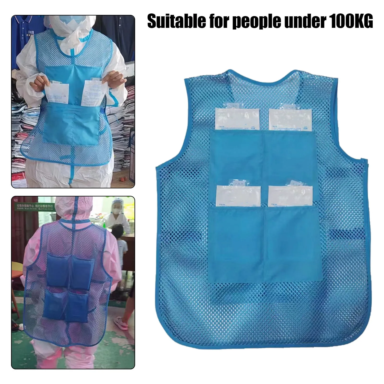 Summer Ice Pack Cooling Vest Ice Cube Ice Pack Vest Vest With 8 Ice Packs Heatstroke Safety Vest Clothing Jacket
Summer Ice Pack Cooling Vest Ice Cube Ice Pack Vest Vest With 8 Ice Packs Heatstroke Safety Vest Clothing Jacket