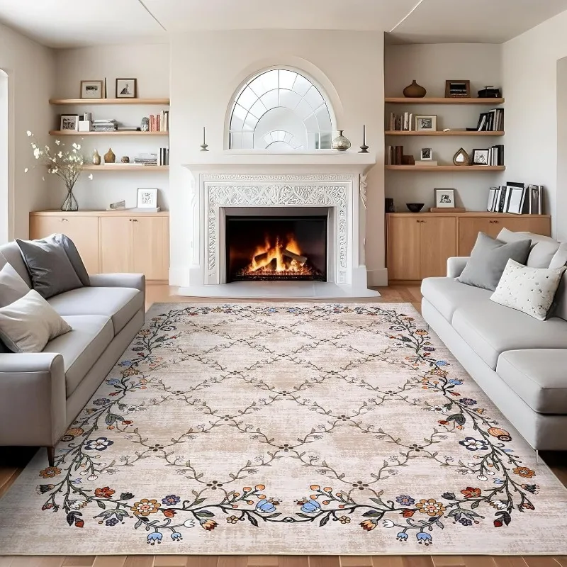 Простой ковер с цветочным принтом для гостиной, складной диван, который можно стирать в машине, журнальный столик, нескользящий напольный коврик, прикроватный мягкий ковер
Простой ковер с цветочным принтом для гостиной, складной диван, который можно стирать в машине, журнальный столик, нескользящий напольный коврик, прикроватный мягкий ковер