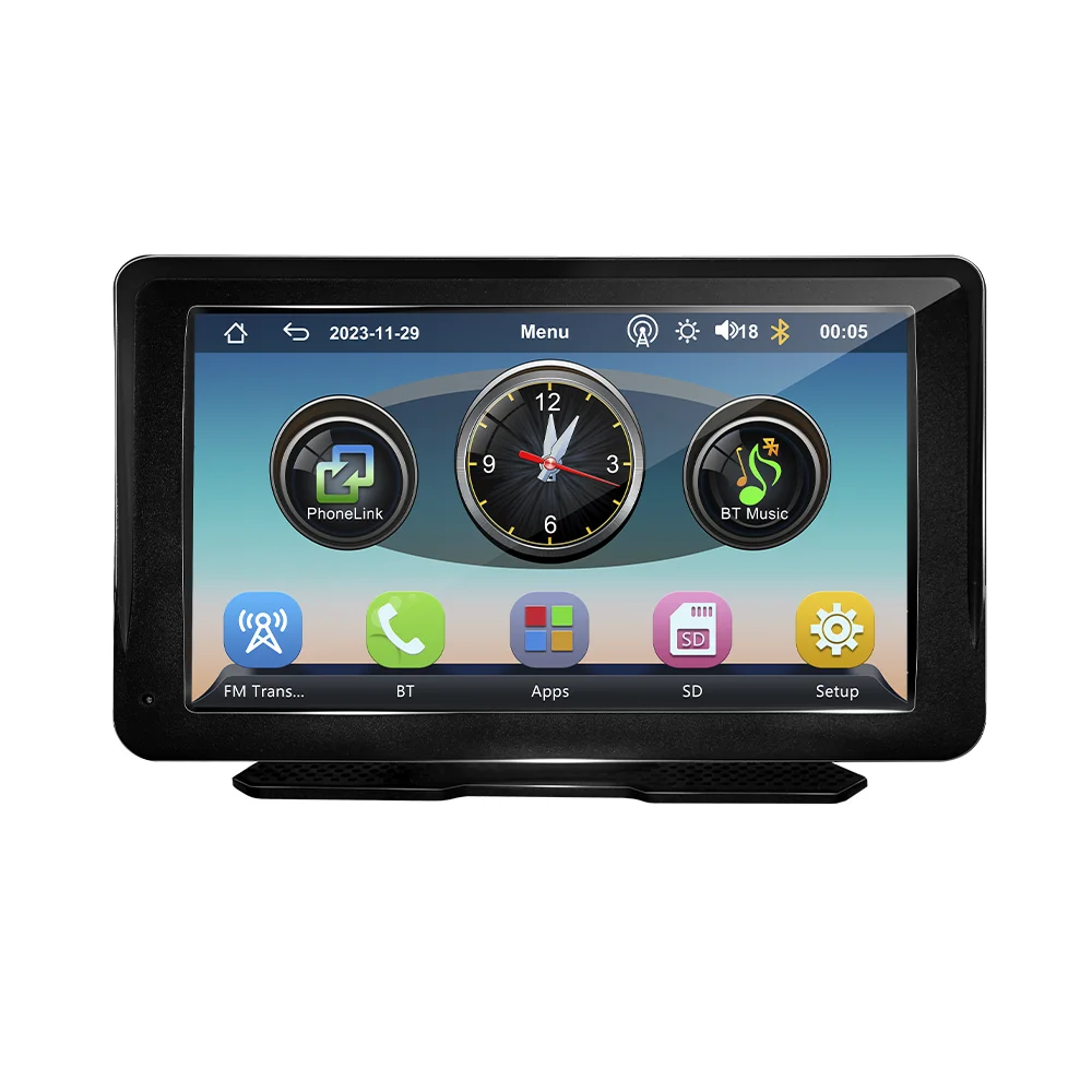 7-Inch Wireless CarPlay Multimedia Player, GPS Navigation, Universal Portable Car Radio, AirPlay & Mirror CarPlay Display
7-Inch Wireless CarPlay Multimedia Player, GPS Navigation, Universal Portable Car Radio, AirPlay & Mirror CarPlay Display