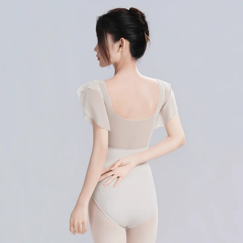 Ballet Costume for Adult Women Summer Spliced Mesh Flying Sleeve Jumpsuit Basic Training Gymnastics Bodysuit Dance Practice Suit
Ballet Costume for Adult Women Summer Spliced Mesh Flying Sleeve Jumpsuit Basic Training Gymnastics Bodysuit Dance Practice Suit