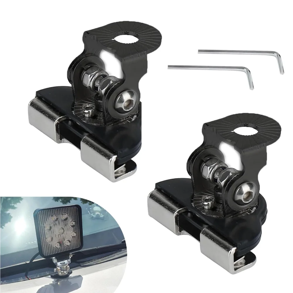 2 PCS Car Hood LED Light Mount Waterproof Durable Metal Design Adjustable Wide Angle Vehicle Spotlight Holder Universal
2 PCS Car Hood LED Light Mount Waterproof Durable Metal Design Adjustable Wide Angle Vehicle Spotlight Holder Universal