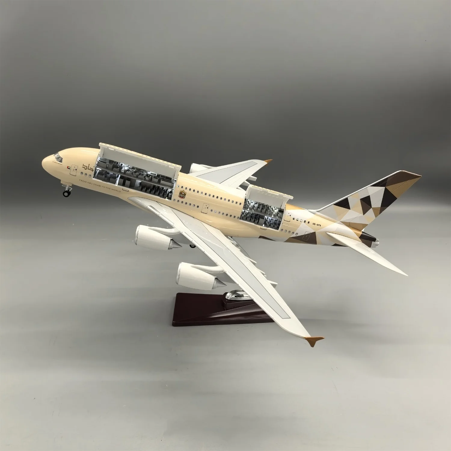 New 47CM Scale Etihad A380 Diecast Resin Openable Cabin Door Aircraft Model Kit Airplane Diecast Aviation Enthusiasts Gifts
New 47CM Scale Etihad A380 Diecast Resin Openable Cabin Door Aircraft Model Kit Airplane Diecast Aviation Enthusiasts Gifts