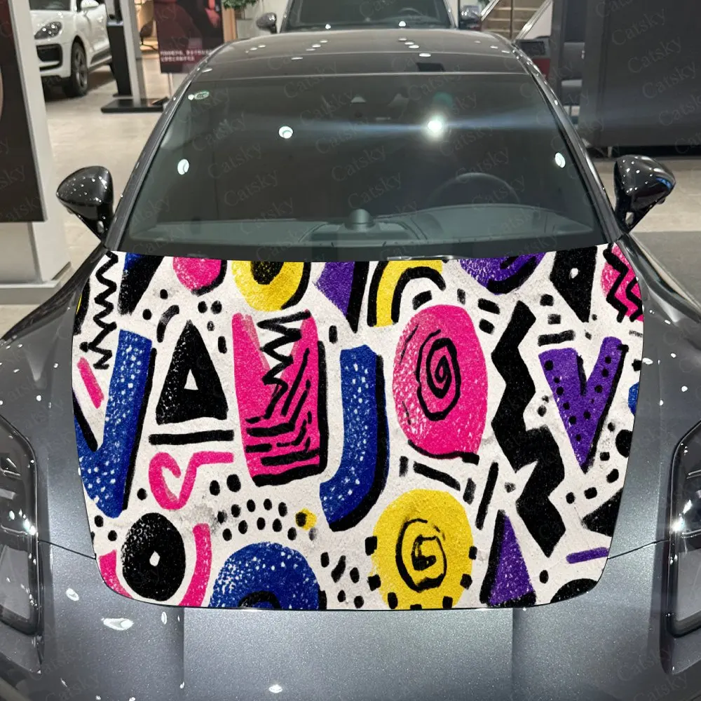 Colorful Abstract Pattern PVC Car Hood Wraps, Self-Adhesive Waterproof Car Bonnet Decal Sticker, Car Decoration Protection Stick
Colorful Abstract Pattern PVC Car Hood Wraps, Self-Adhesive Waterproof Car Bonnet Decal Sticker, Car Decoration Protection Stick