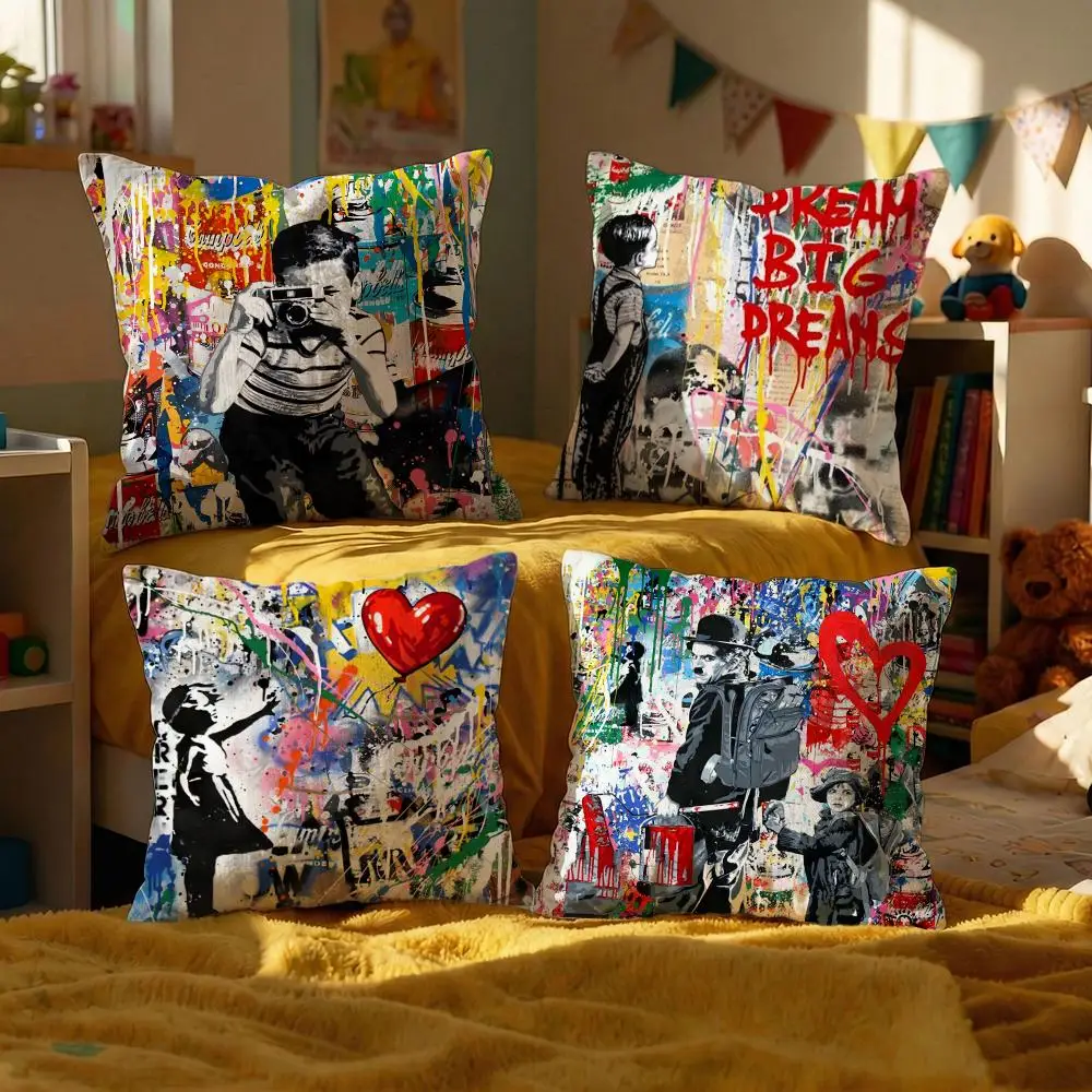 Декоративные наволочки Art Banksy для диванных подушек, 4 штуки, 50x50, 45x45, 40x40 см
Декоративные наволочки Art Banksy для диванных подушек, 4 штуки, 50x50, 45x45, 40x40 см