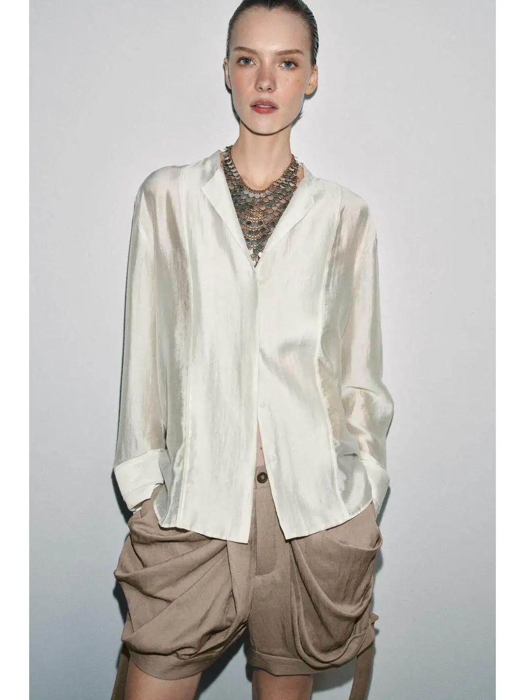 Spring Asymmetric Hem Long Sleeve V-Neck Shirt Loose Fit Casual Commute Style Women's Shirt Polyester Fiber Breathable Shirt
Spring Asymmetric Hem Long Sleeve V-Neck Shirt Loose Fit Casual Commute Style Women's Shirt Polyester Fiber Breathable Shirt