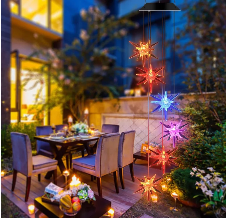 SOL8010 Garden Decor Solar Wind Chimes, Explosion Star Wind Chimes Outdoor LED Light Waterproof Romantic Wind Chime for Home
SOL8010 Garden Decor Solar Wind Chimes, Explosion Star Wind Chimes Outdoor LED Light Waterproof Romantic Wind Chime for Home