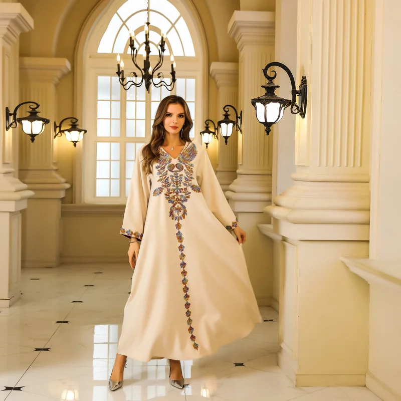 2025 Muslim Middle East Set Diamond Robe Women Dubai TurkeyabayaWomen's Big Robe New W001
2025 Muslim Middle East Set Diamond Robe Women Dubai TurkeyabayaWomen's Big Robe New W001