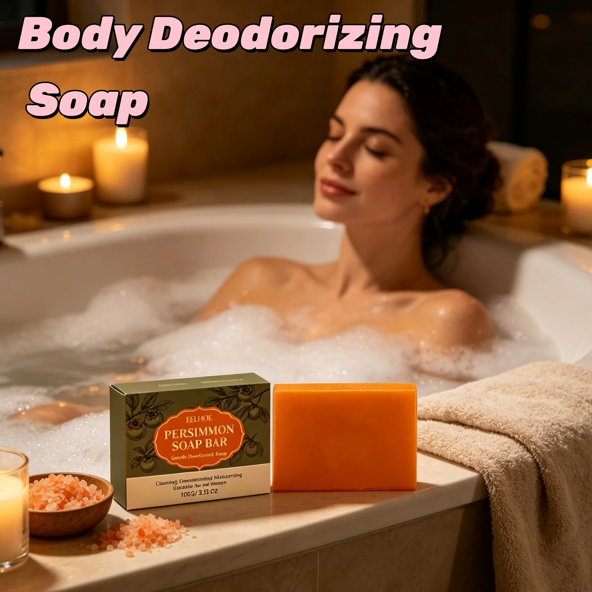 Purifying Persimmon Soap Bar Natural Plant Extract Deep Cleansing Brightening Skin Anti-Odor Non-Drying Shower Soap
Purifying Persimmon Soap Bar Natural Plant Extract Deep Cleansing Brightening Skin Anti-Odor Non-Drying Shower Soap