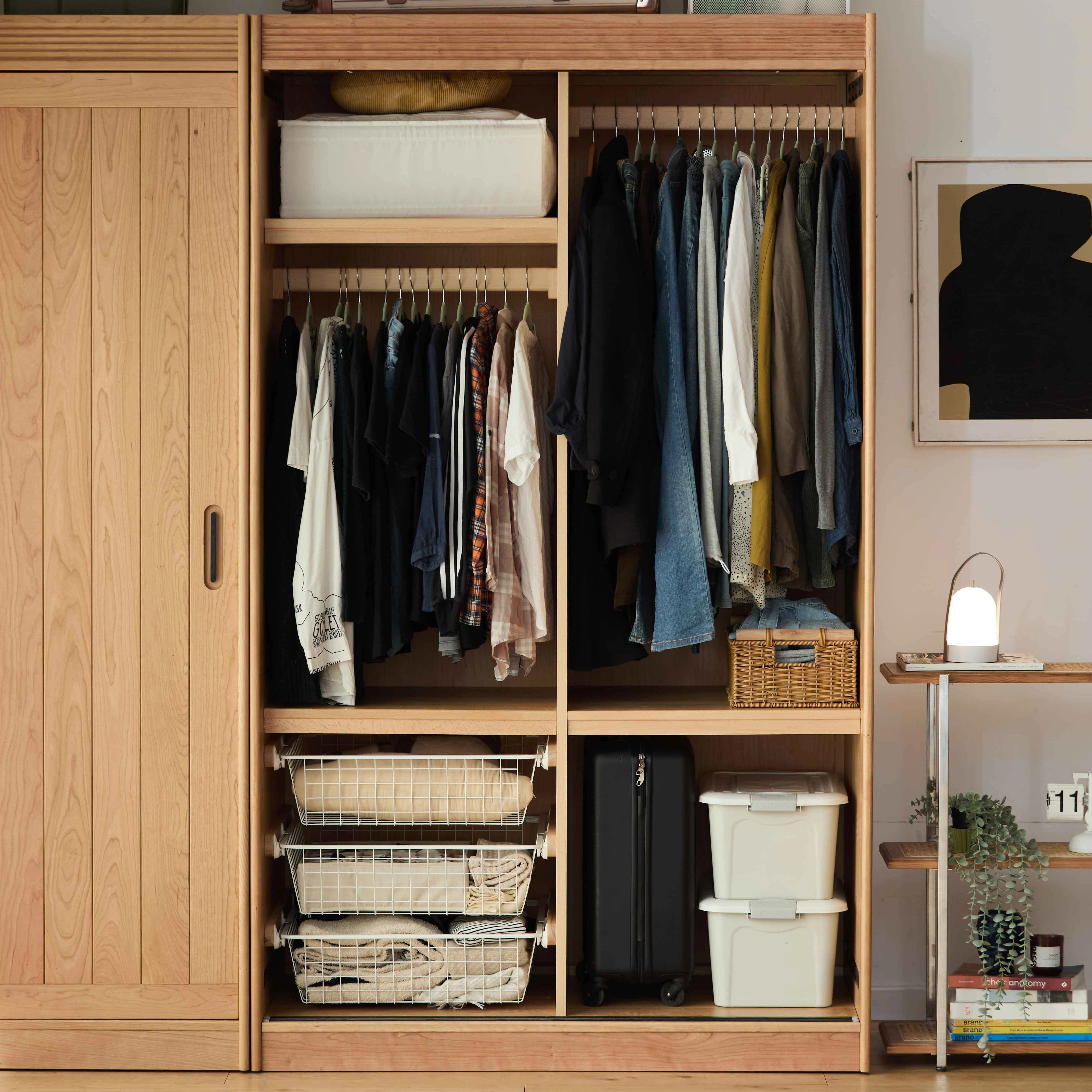 Rattan Door Design Clothes Cabinet Wood Closet Japanese Style Wardrobes for Bedroom
Rattan Door Design Clothes Cabinet Wood Closet Japanese Style Wardrobes for Bedroom