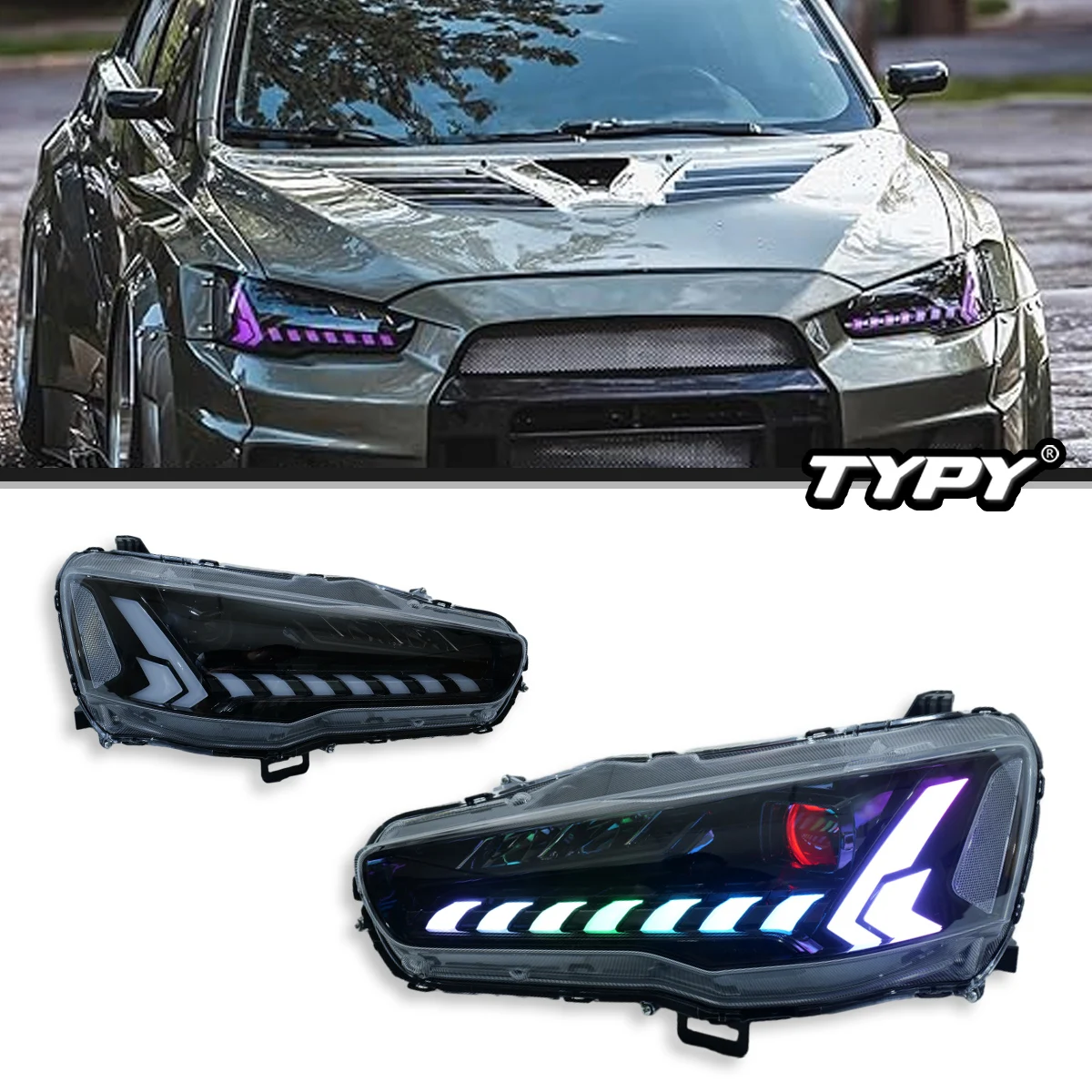 TYPY Car Lights For Mitsubishi Lancer EVO X Headlight 2009-2016 LED Projector Dynamic Turn Signal Light Auto Accessories
TYPY Car Lights For Mitsubishi Lancer EVO X Headlight 2009-2016 LED Projector Dynamic Turn Signal Light Auto Accessories