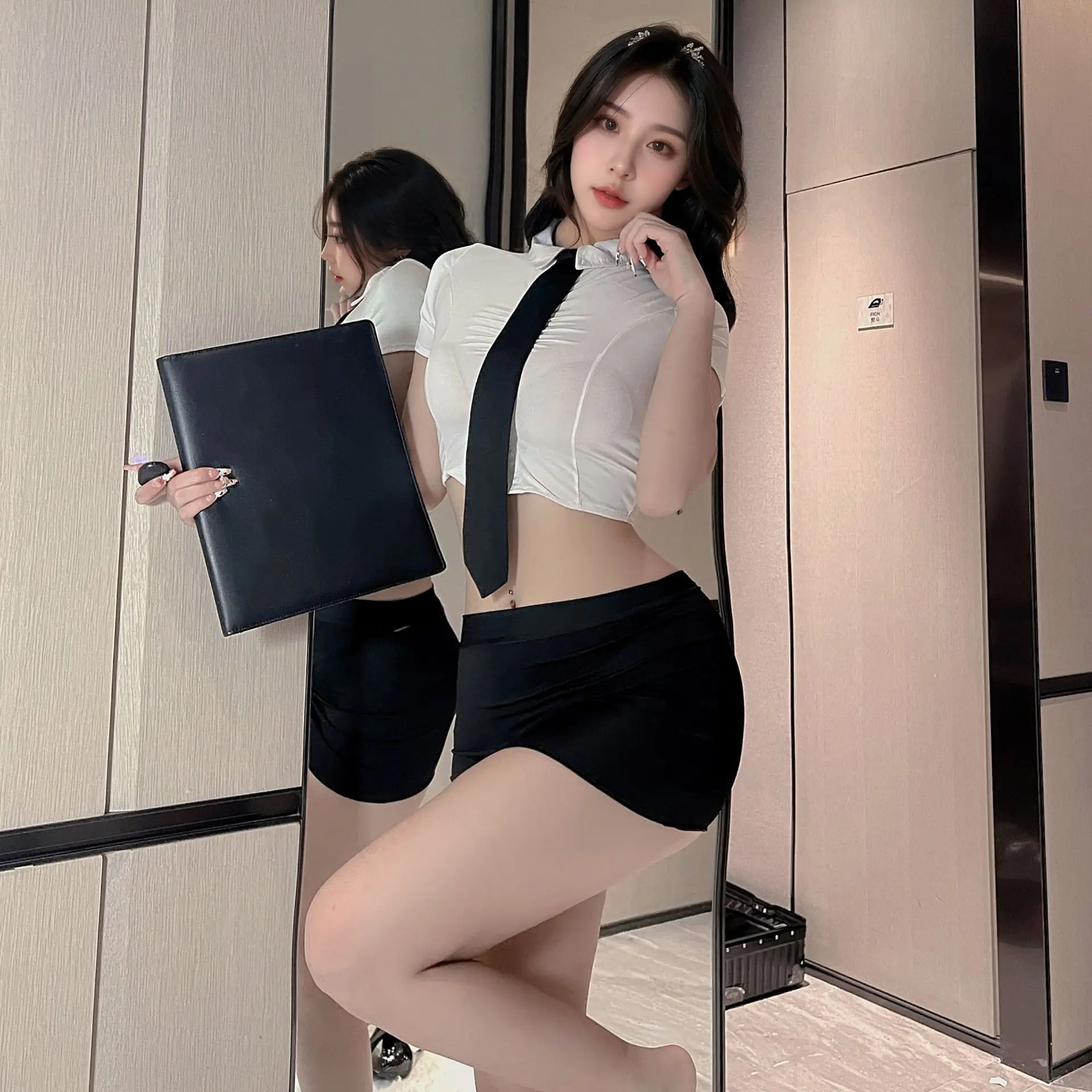 Sexy Seductive Secretary OL Commute Uniform Roleplay Lingerie Erotic Teacher Cosplay Costume See Through Shirt Mini Skirt Set 
Sexy Seductive Secretary OL Commute Uniform Roleplay Lingerie Erotic Teacher Cosplay Costume See Through Shirt Mini Skirt Set
