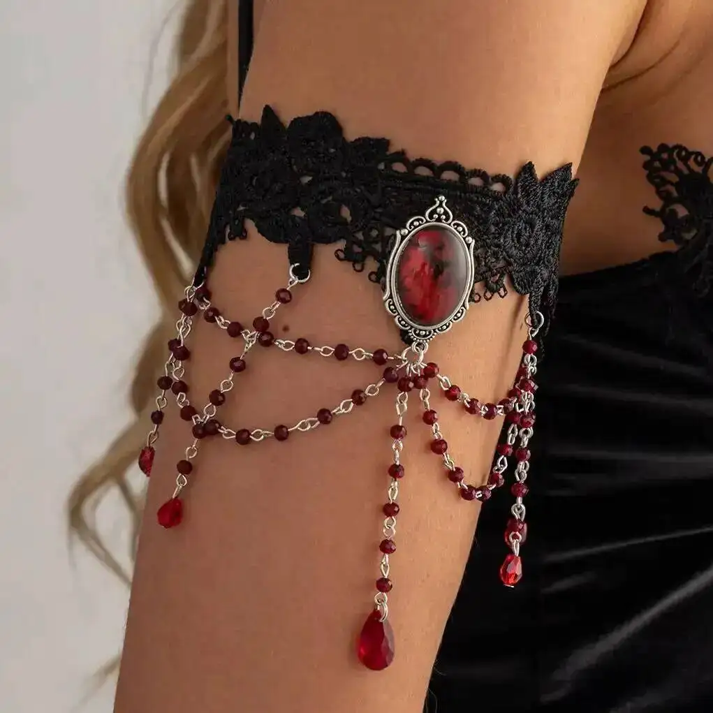 SHIXIN 2026 New Exquisite Black Lace Crystal Tassel Pendant Arm Bracelet Women Fashion Party Jewelry Gothic Halloween Accessory
SHIXIN 2026 New Exquisite Black Lace Crystal Tassel Pendant Arm Bracelet Women Fashion Party Jewelry Gothic Halloween Accessory