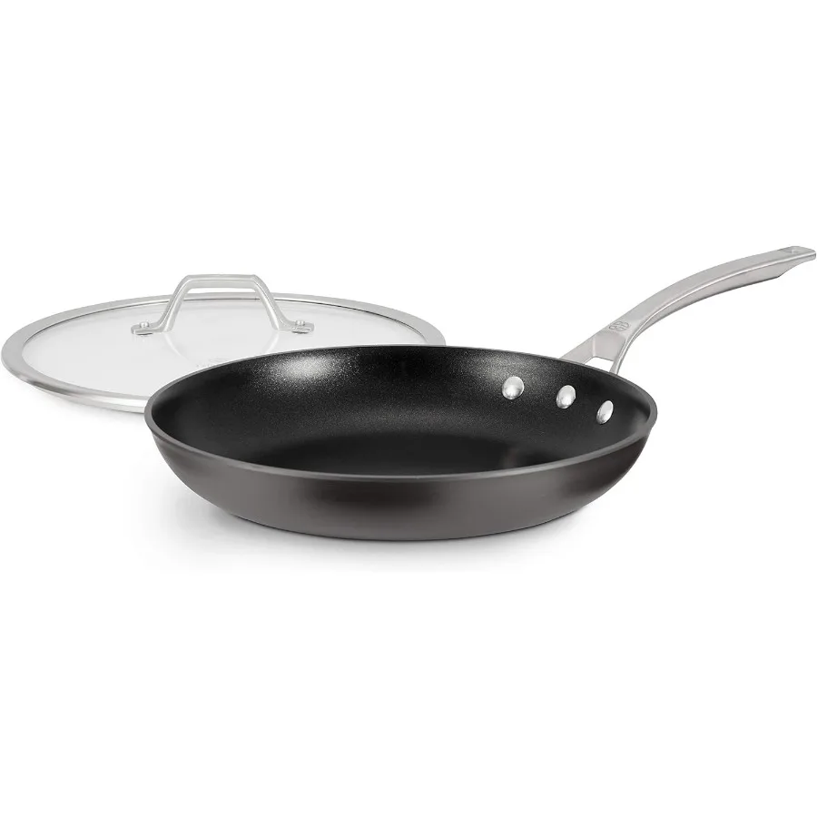 Nonstick Frying Pan with Lid and StayCool Handles Dishwasher and Metal Utensil Safe PFOAFree 12Inch Black
Nonstick Frying Pan with Lid and StayCool Handles Dishwasher and Metal Utensil Safe PFOAFree 12Inch Black