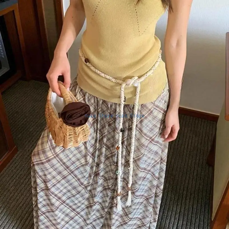 X7XB Handwoven Beaded Waist Cord Belt Unisex Accessory Chain Tassels for Dress Skirt
X7XB Handwoven Beaded Waist Cord Belt Unisex Accessory Chain Tassels for Dress Skirt