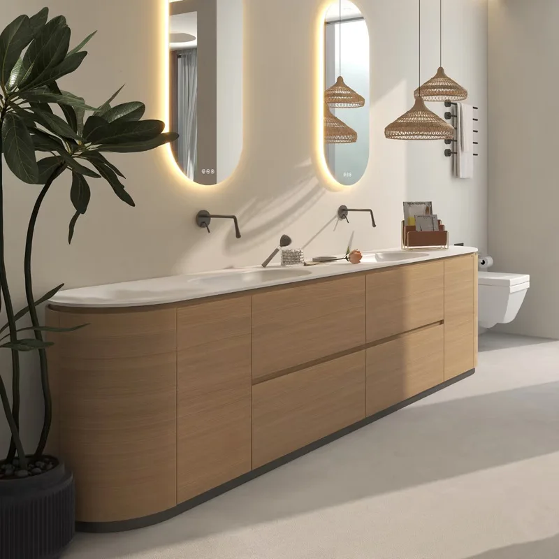 Log wind bathroom cabinet combination bathroom basin cabinet Corian integrated basin washbasin storage cabinet minimalist wind
Log wind bathroom cabinet combination bathroom basin cabinet Corian integrated basin washbasin storage cabinet minimalist wind