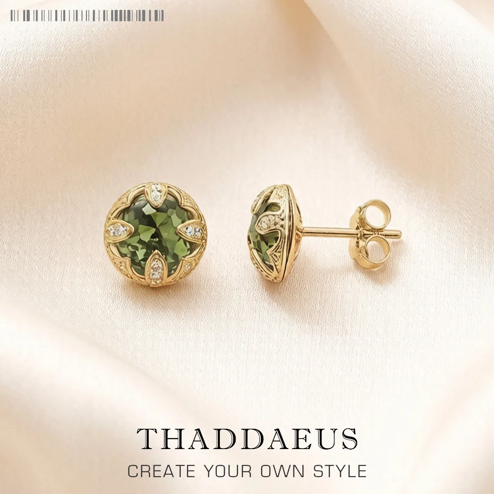 Gold Plated Stud Earrings Green Lotus Europe Style Fine Jewerly For Women Vintage Gift In 925 Sterling Silver
Gold Plated Stud Earrings Green Lotus Europe Style Fine Jewerly For Women Vintage Gift In 925 Sterling Silver