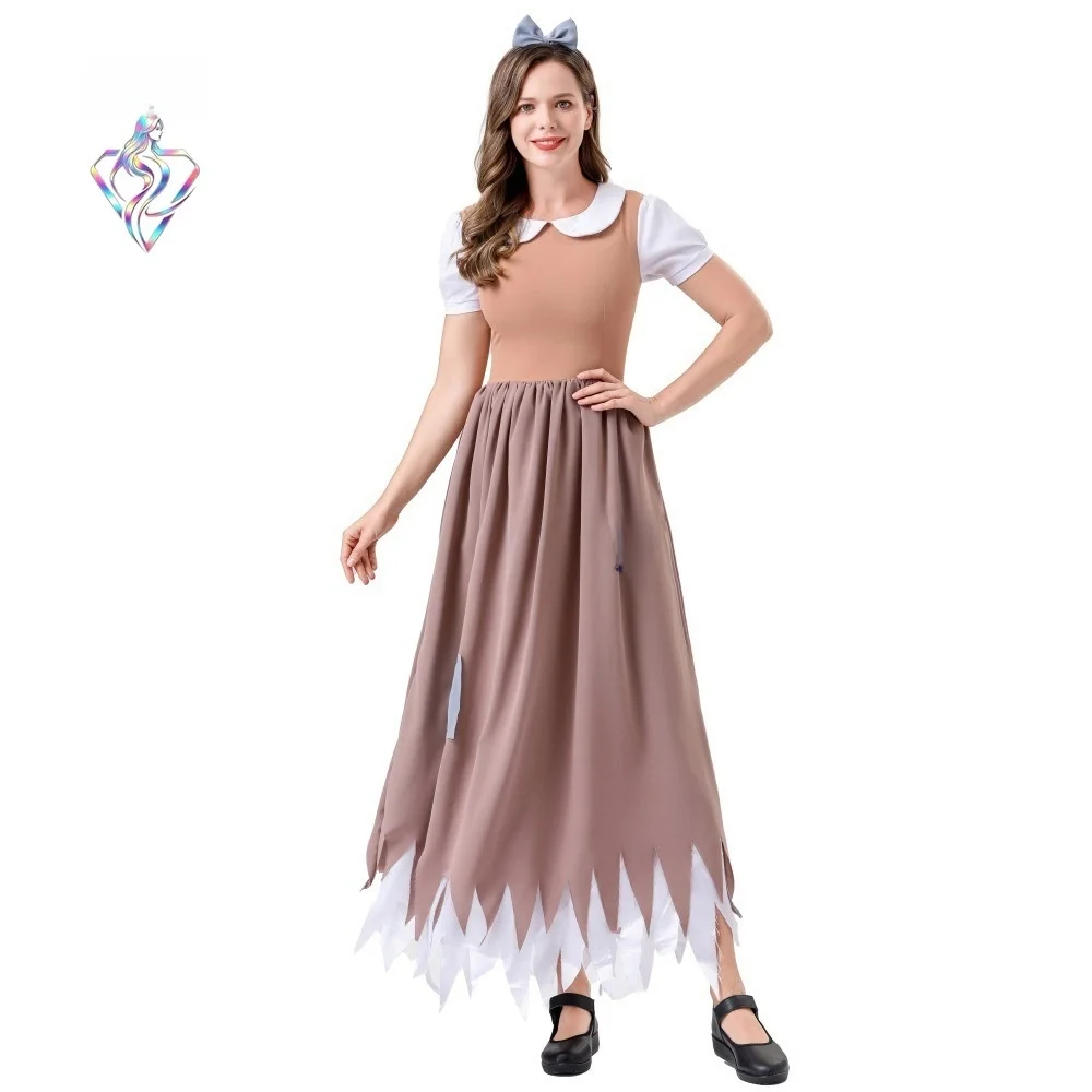 Halloween Costume Short Sleeve Patchwork Dress Snow White Cinderella Housemaid Outfit Summer Women's Clothing Ethnic Stage Co...
Halloween Costume Short Sleeve Patchwork Dress Snow White Cinderella Housemaid Outfit Summer Women's Clothing Ethnic Stage Co...
