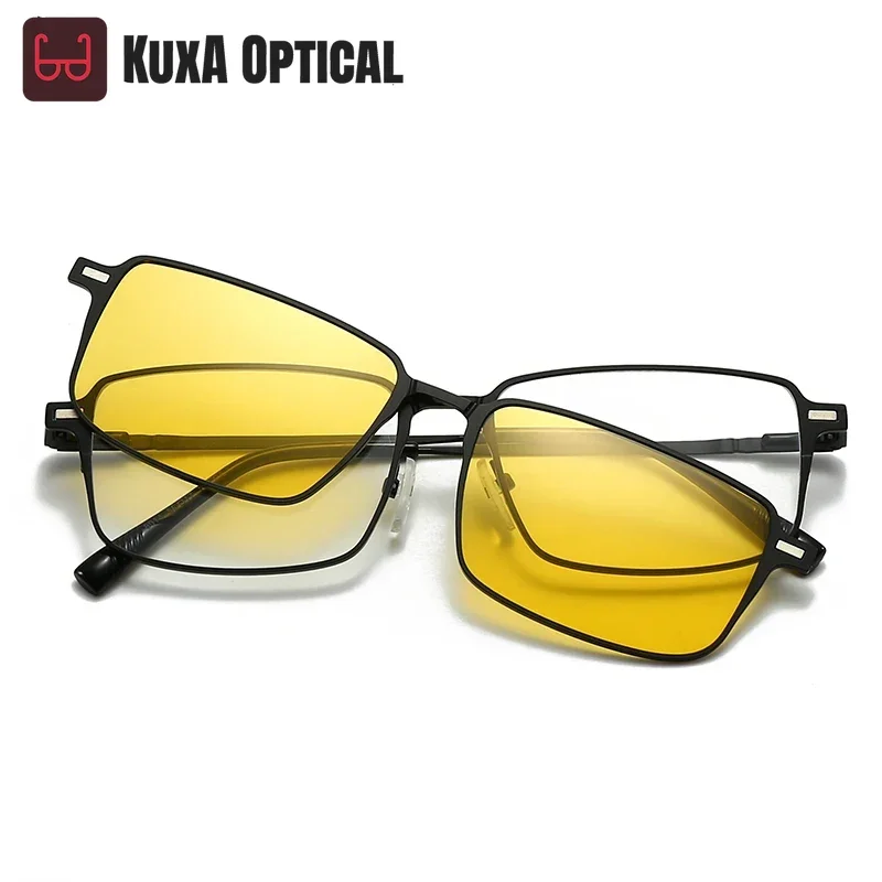 XUKA 2 in 1 Magnetic Clip Men Polarized Women Glasses Frame -0.5 to -6.0 Myopia Sunglasses Suit Square Business Prescription
XUKA 2 in 1 Magnetic Clip Men Polarized Women Glasses Frame -0.5 to -6.0 Myopia Sunglasses Suit Square Business Prescription