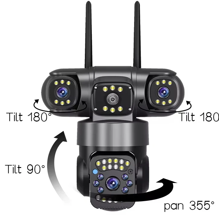Outdoor WiFi Security Camera IP67 Waterproof Pan-Tilt Motion Detection Two-Way Audio Night Vision H.265 CMOS Support Memory Card
Outdoor WiFi Security Camera IP67 Waterproof Pan-Tilt Motion Detection Two-Way Audio Night Vision H.265 CMOS Support Memory Card