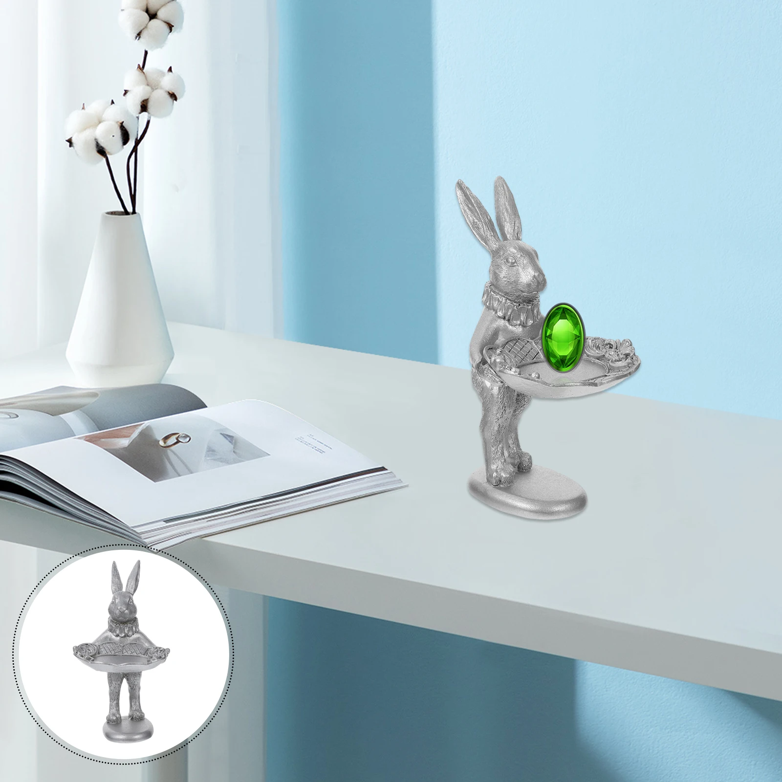 Sturdy Resin Jewelry Display Plate Lovely Standing Rabbit Modeling Holder for Necklace Earrings Storage Bathroom Bedroom
Sturdy Resin Jewelry Display Plate Lovely Standing Rabbit Modeling Holder for Necklace Earrings Storage Bathroom Bedroom
