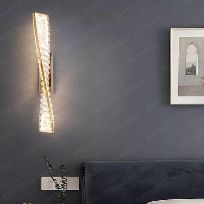 Nordic Long bar crystal wall lamps luxury led Mirror light Restaurant living room background wall sconce Decor light fixtures
Nordic Long bar crystal wall lamps luxury led Mirror light Restaurant living room background wall sconce Decor light fixtures