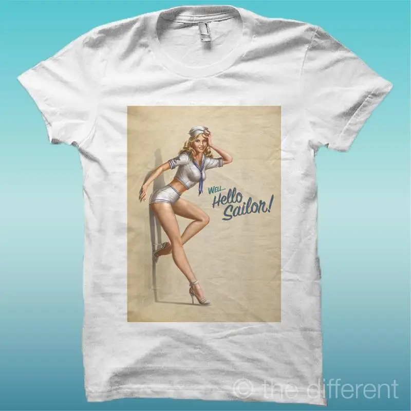 T-shirt "Hello Sailor" White The Happiness is Have My T-shirt New
T-shirt "Hello Sailor" White The Happiness is Have My T-shirt New