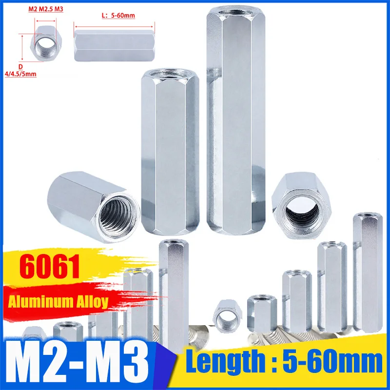 1/2/5/10Pcs Hex Aluminum Standoff M2 M2.5 M3 Double End Internal Thread Support Spacer Connecting Long Nut Hardware Accessories
1/2/5/10Pcs Hex Aluminum Standoff M2 M2.5 M3 Double End Internal Thread Support Spacer Connecting Long Nut Hardware Accessories