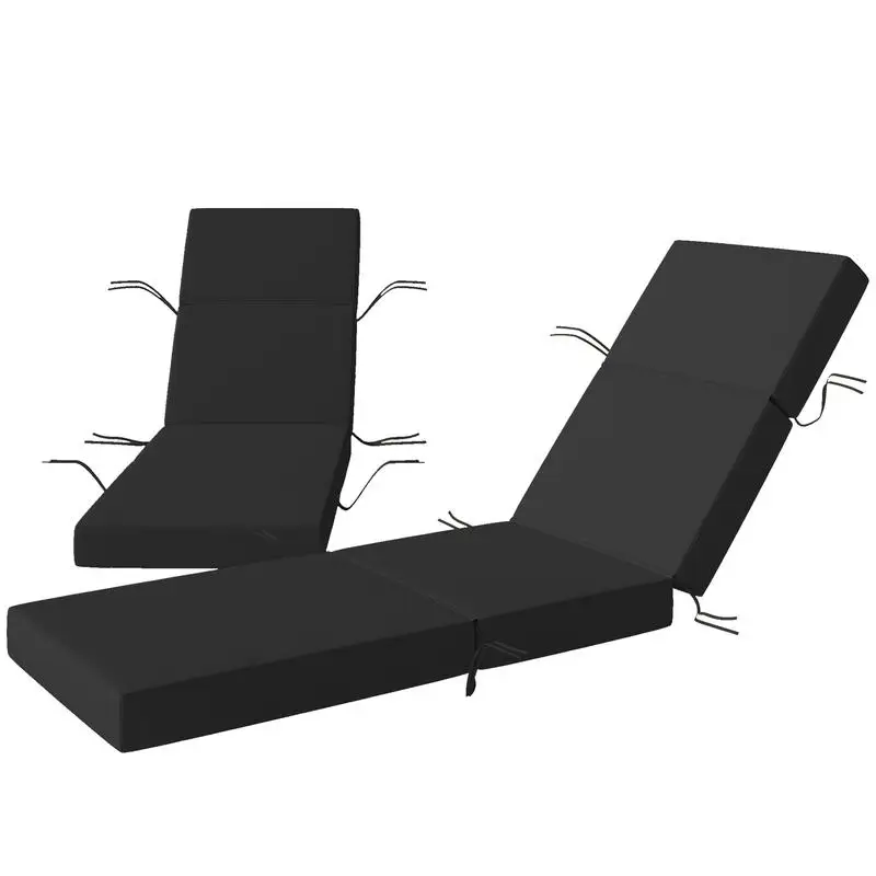 Set of 2 Chaise Lounge Cushion, 4" Thick Outdoor Lounge Chair Cushions with Ties for Patio, 21" x 72 ", Gray
Set of 2 Chaise Lounge Cushion, 4" Thick Outdoor Lounge Chair Cushions with Ties for Patio, 21" x 72 ", Gray