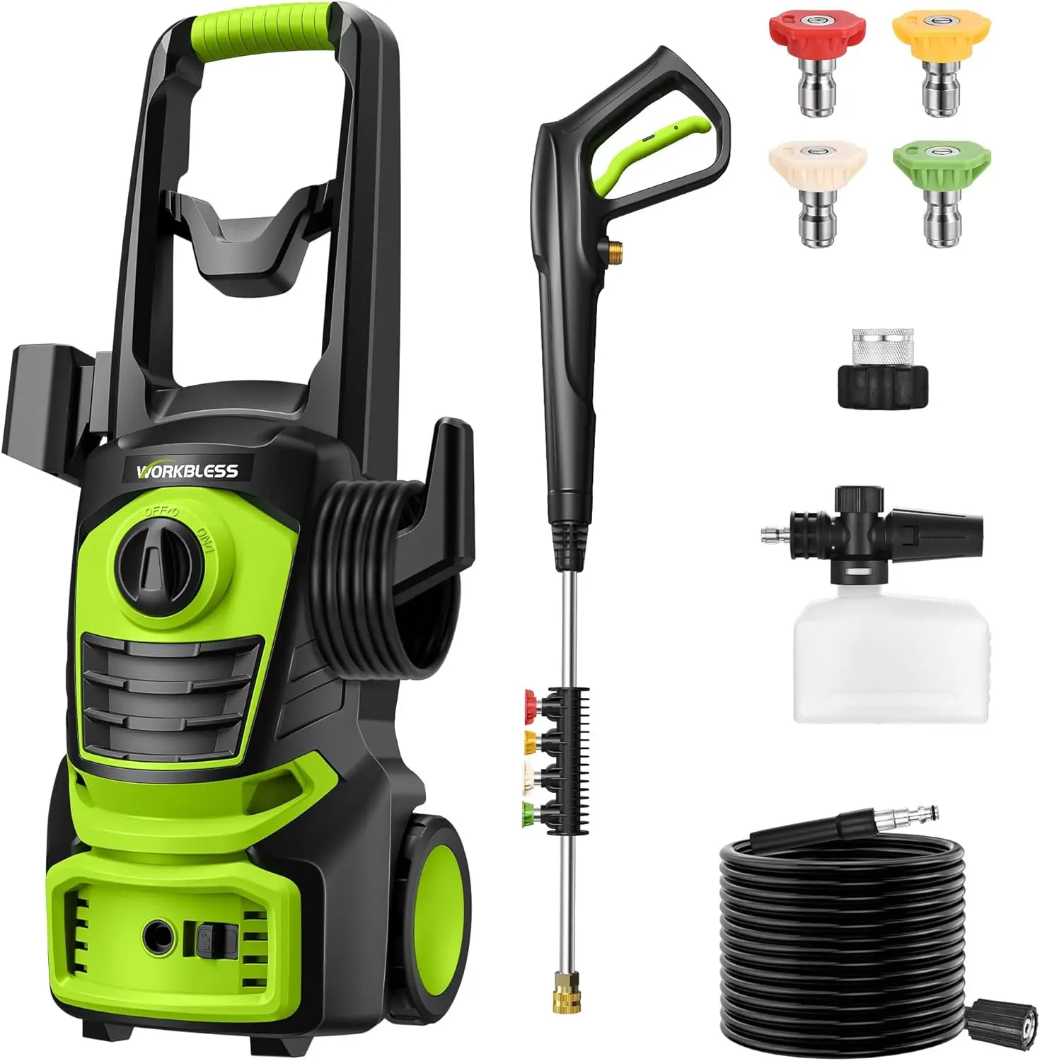 Электрическая мойка высокого давления, мощная мойка мощностью 4800 фунтов на квадратный дюйм, 3,0 галлонов в минуту с 4 насадками для быстрого подключения, пенопластовая пушка, электрическая мойка Cle на 400 мл
Электрическая мойка высокого давления, мощная мойка мощностью 4800 фунтов на квадратный дюйм, 3,0 галлонов в минуту с 4 насадками для быстрого подключения, пенопластовая пушка, электрическая мойка Cle на 400 мл