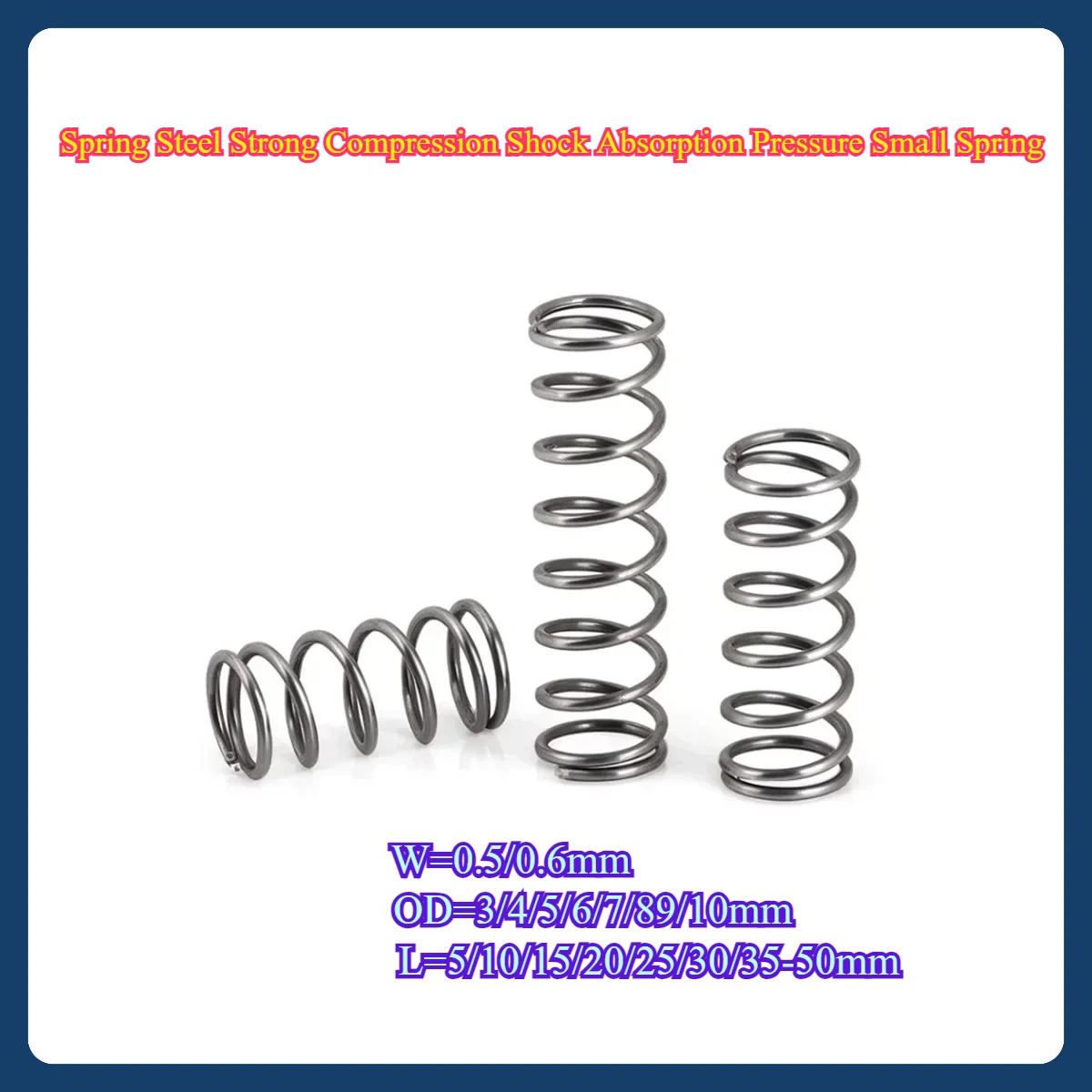 Spring Steel Strong Compression Shock Absorption Pressure Small Spring 0.5/0.6mm