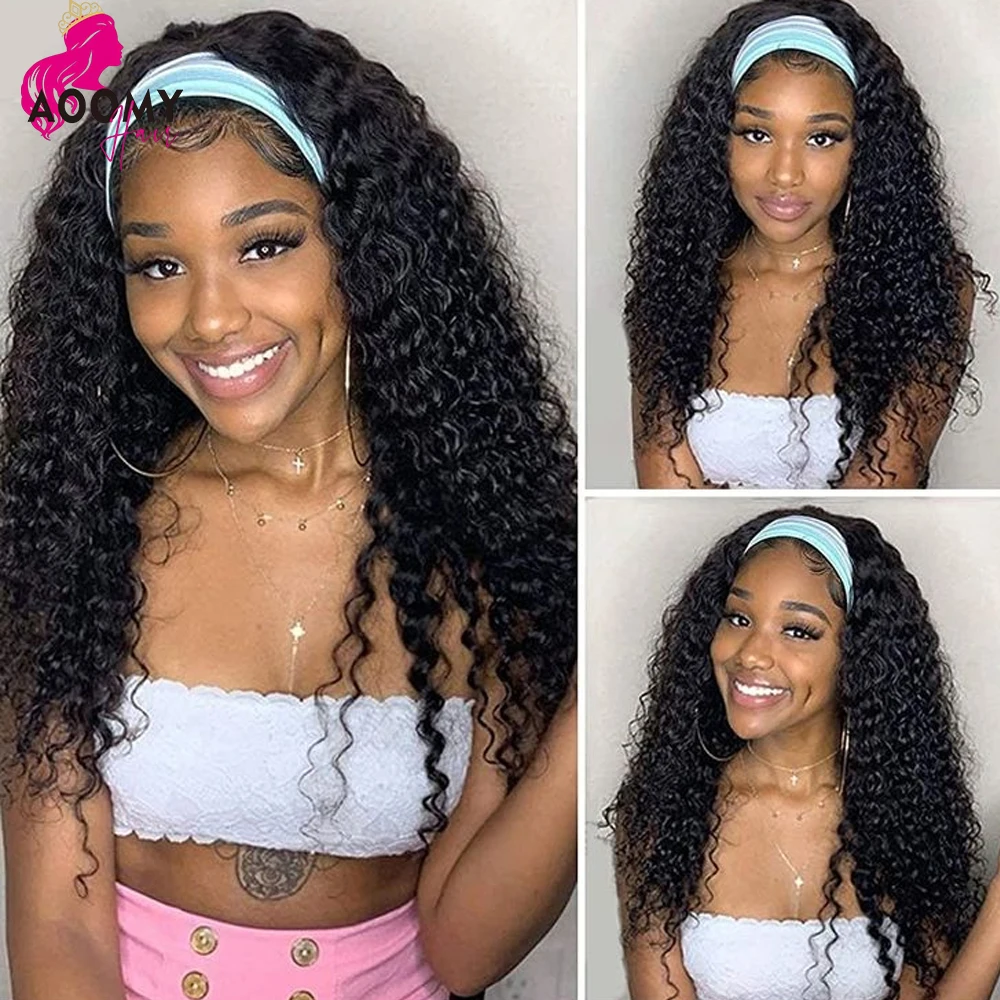 250 Density Headband Wig Human Hair Deep Curly Glueless Wig Full Machine Made Deep Curly Headband Human Hair Wigs for Women
250 Density Headband Wig Human Hair Deep Curly Glueless Wig Full Machine Made Deep Curly Headband Human Hair Wigs for Women