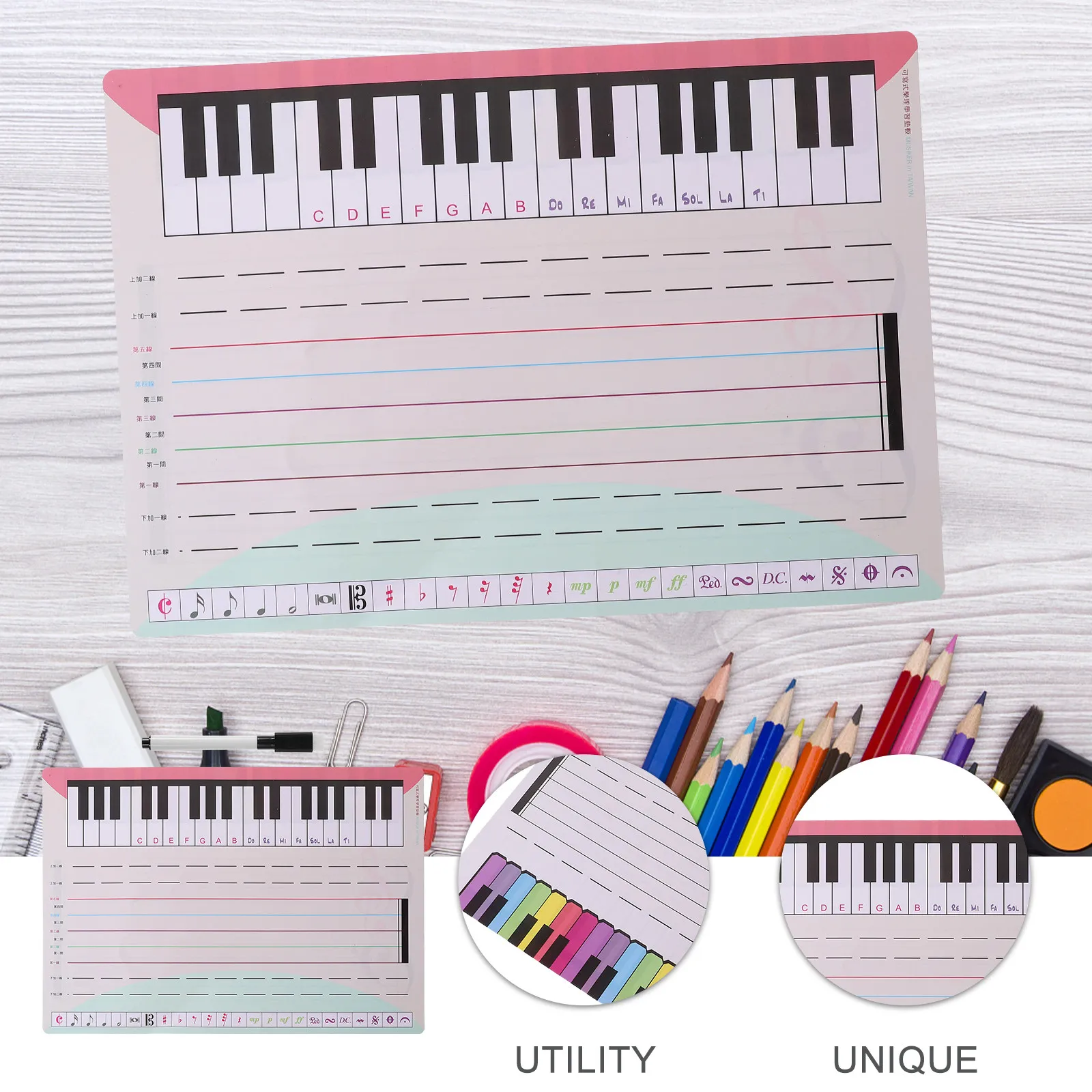 1Set Portable Stave Board Line Whiteboard for Music Practice Reusable Notation Surface Waterproof Design Teaching
1Set Portable Stave Board Line Whiteboard for Music Practice Reusable Notation Surface Waterproof Design Teaching