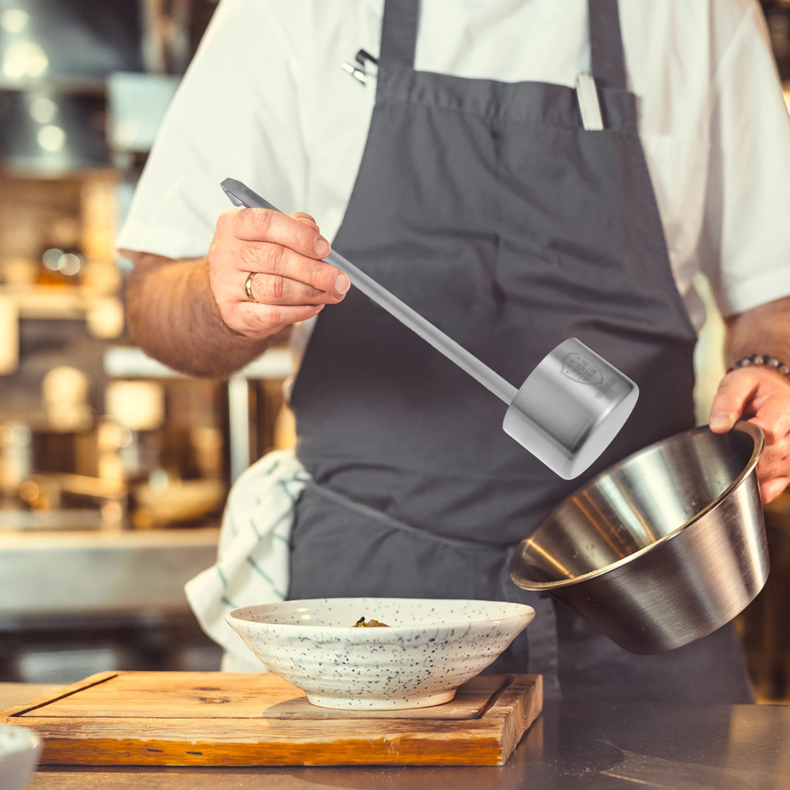 Stainless Steel Funnel Ladle Set Kitchen Gadget Sauce Strainer Long Spoon Oil Filter Craftsmanship Quantitative Use
Stainless Steel Funnel Ladle Set Kitchen Gadget Sauce Strainer Long Spoon Oil Filter Craftsmanship Quantitative Use