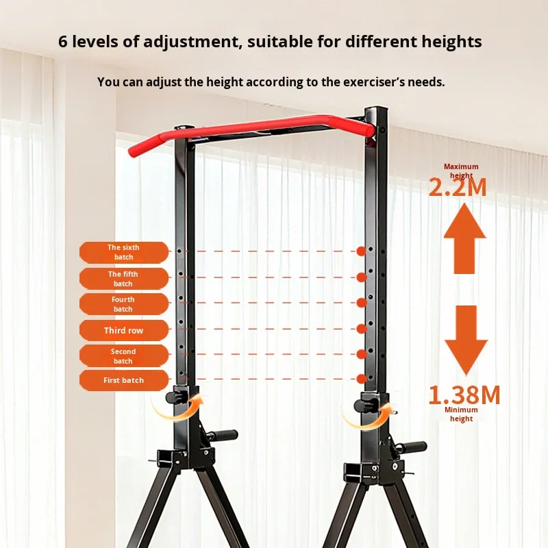 Horizontal Bar Home Indoor Pull-Ups No Drilling Required Family Adult Fitness Equipment Floor-Standing Foldable Parallel Bars
Horizontal Bar Home Indoor Pull-Ups No Drilling Required Family Adult Fitness Equipment Floor-Standing Foldable Parallel Bars