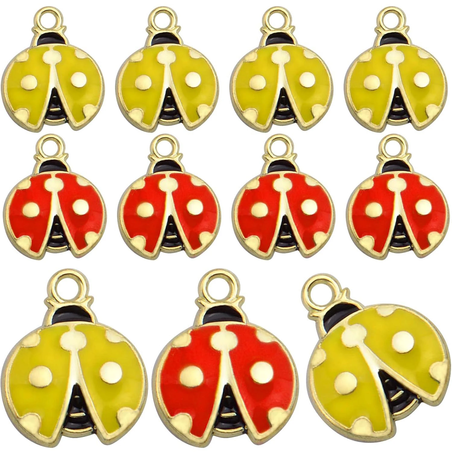 30pcs Enamel Lucky Ladybug Charms Alloy Small Flying Insect Cute Animal Dangle Pendants Embellishments DIY Jewelry Making
30pcs Enamel Lucky Ladybug Charms Alloy Small Flying Insect Cute Animal Dangle Pendants Embellishments DIY Jewelry Making