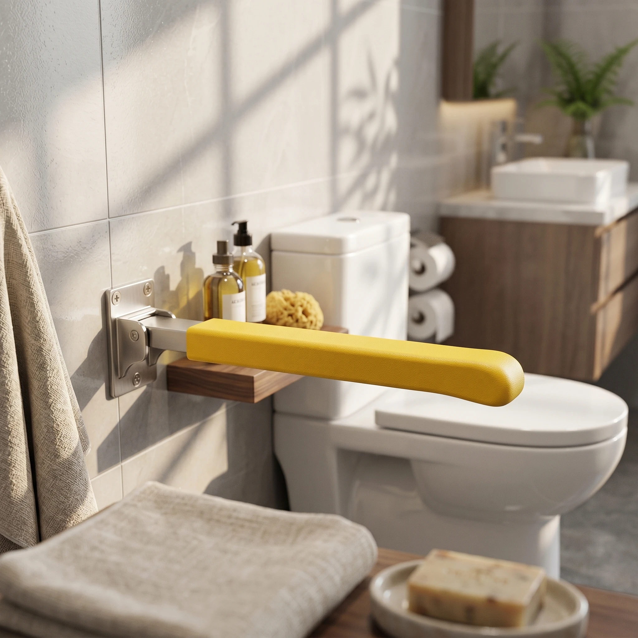 Wall Mounted Toilet Grab Bar Non Slip Folding Toilet Handrail Folding Grab Bar Foldable Flip up Support Rail Space Saving
Wall Mounted Toilet Grab Bar Non Slip Folding Toilet Handrail Folding Grab Bar Foldable Flip up Support Rail Space Saving