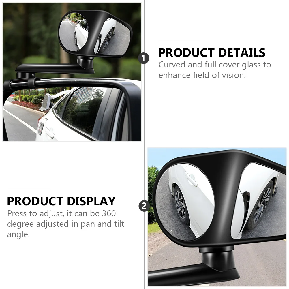 1Pair Car Rearview Mirror 360 Degree Adjustable Convex Wide Angle Reduce Blind Spots Shock Resistant ABS Shell Universal
1Pair Car Rearview Mirror 360 Degree Adjustable Convex Wide Angle Reduce Blind Spots Shock Resistant ABS Shell Universal
