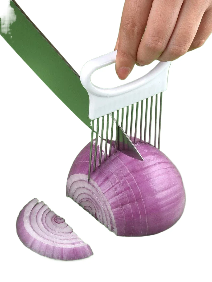 Effortlessly Slice Onions with this 1pc Colorful Onion Slicer Kitchen stainless steel potato chip onion holder
Effortlessly Slice Onions with this 1pc Colorful Onion Slicer Kitchen stainless steel potato chip onion holder