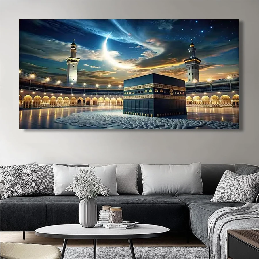 At Mecca with Crescent Moon & Starry Sky diamond Painting Muslim religious architecture view diamond mosaic Large Islamic Decor
At Mecca with Crescent Moon & Starry Sky diamond Painting Muslim religious architecture view diamond mosaic Large Islamic Decor