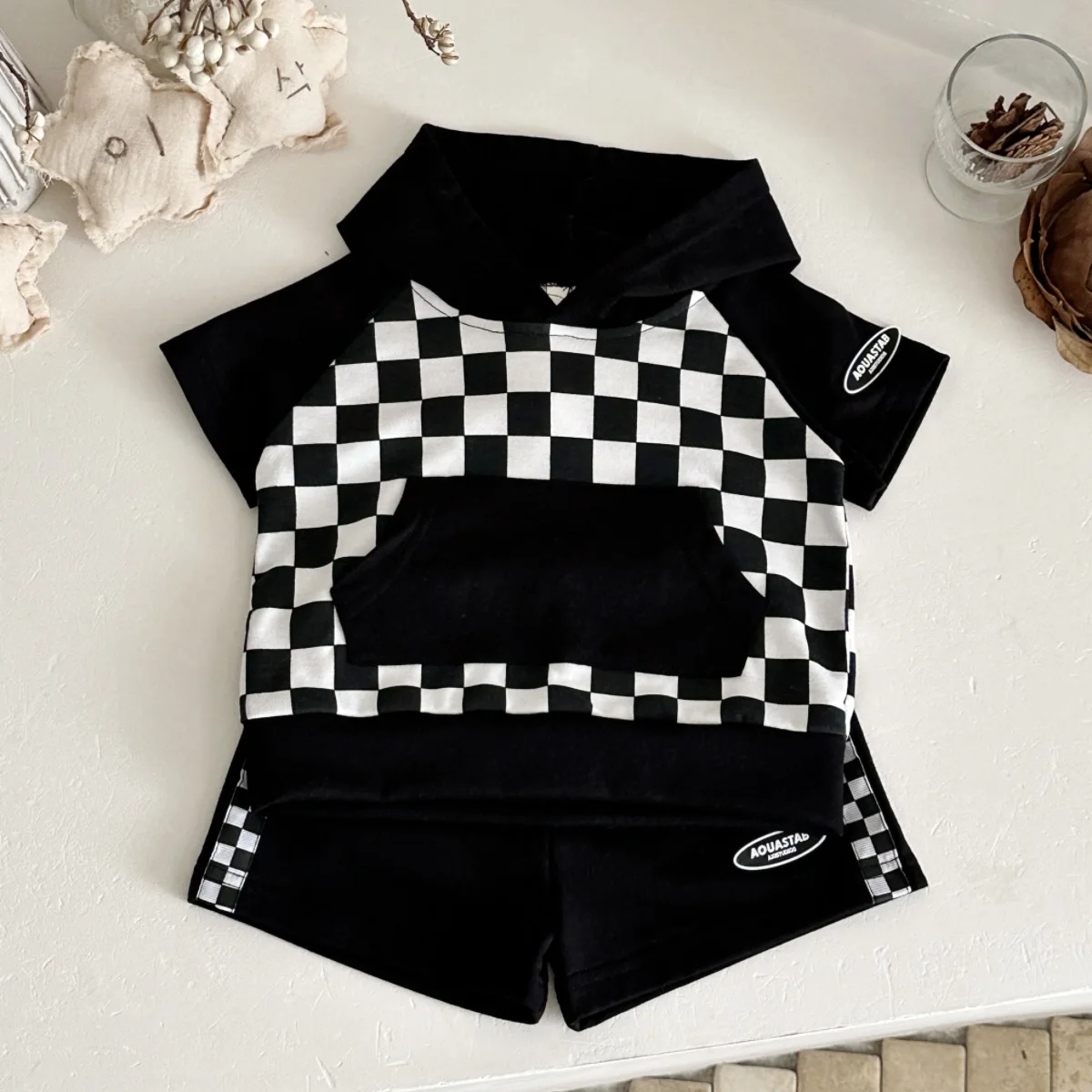 Summer Baby Boy 2PCS Clothes Set Chessboard Pattern Printing Short Sleeve Hoodie Romper+shorts Toddler Boy Casual Style Outfit
Summer Baby Boy 2PCS Clothes Set Chessboard Pattern Printing Short Sleeve Hoodie Romper+shorts Toddler Boy Casual Style Outfit