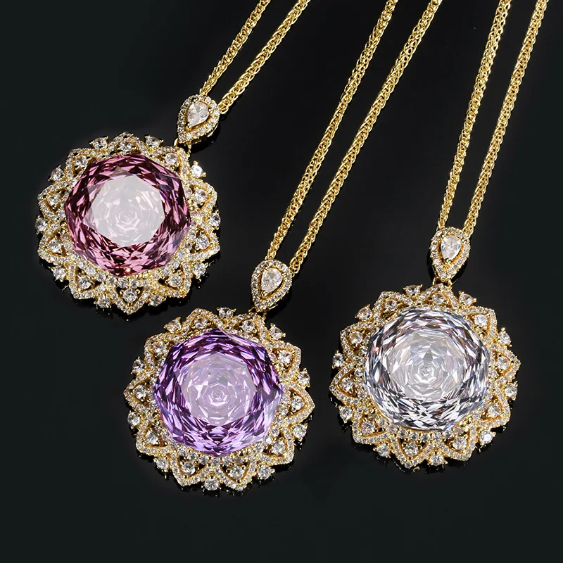 Gorgeous and Dazzling A Charming Copper Gold - Plated Necklace with Inlaid Gemstones
Gorgeous and Dazzling A Charming Copper Gold - Plated Necklace with Inlaid Gemstones