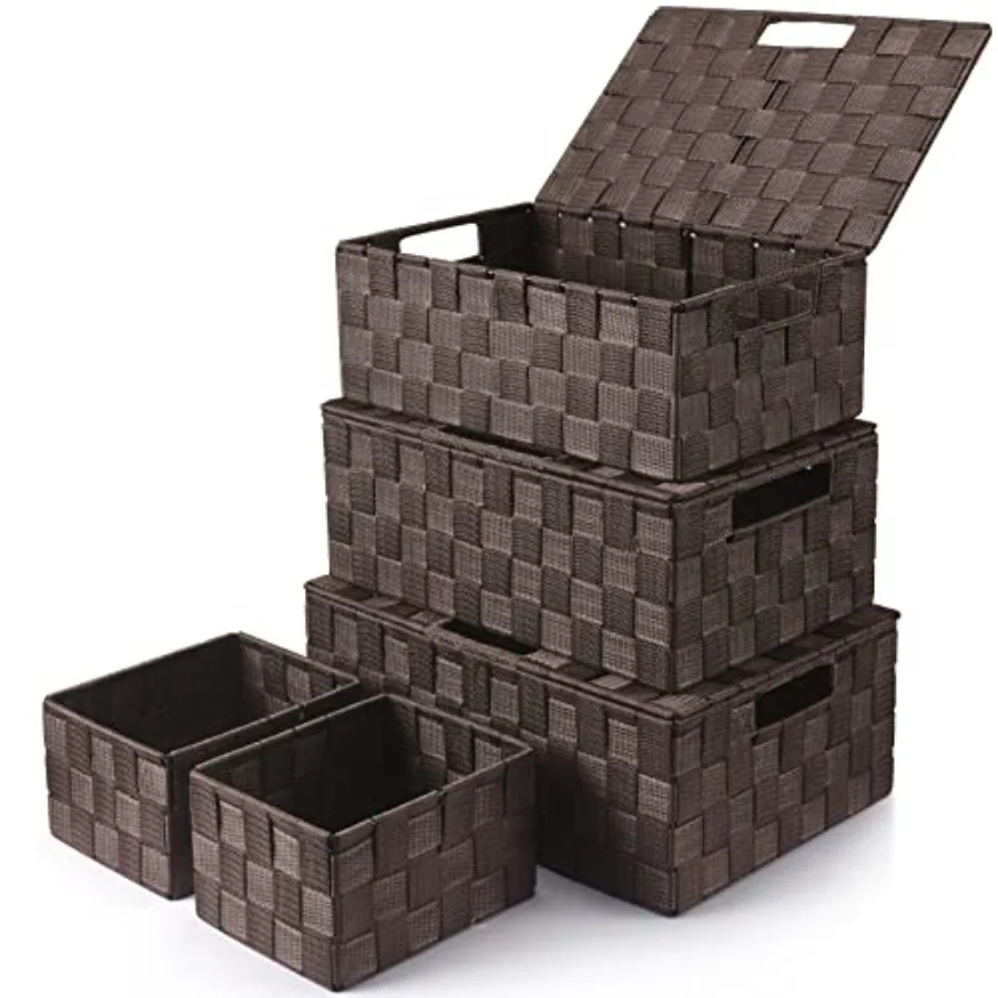 Storage Bins Baskets for Organizing with Lids, Storage Baskets for Shelves Stackable Woven Basket, Gift Small Basket Storage Cu
Storage Bins Baskets for Organizing with Lids, Storage Baskets for Shelves Stackable Woven Basket, Gift Small Basket Storage Cu