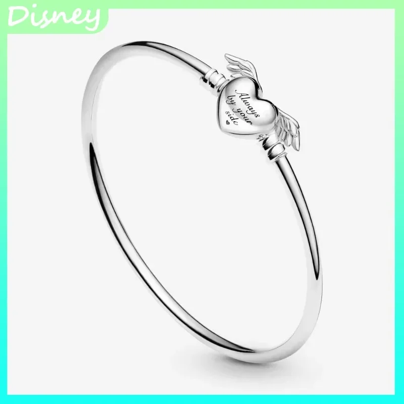 Disney's Hot New Silver-plated Heart Wing Bracelet: Charm Bead Design, DIY Original Fine Jewelry Gift for Women
Disney's Hot New Silver-plated Heart Wing Bracelet: Charm Bead Design, DIY Original Fine Jewelry Gift for Women
