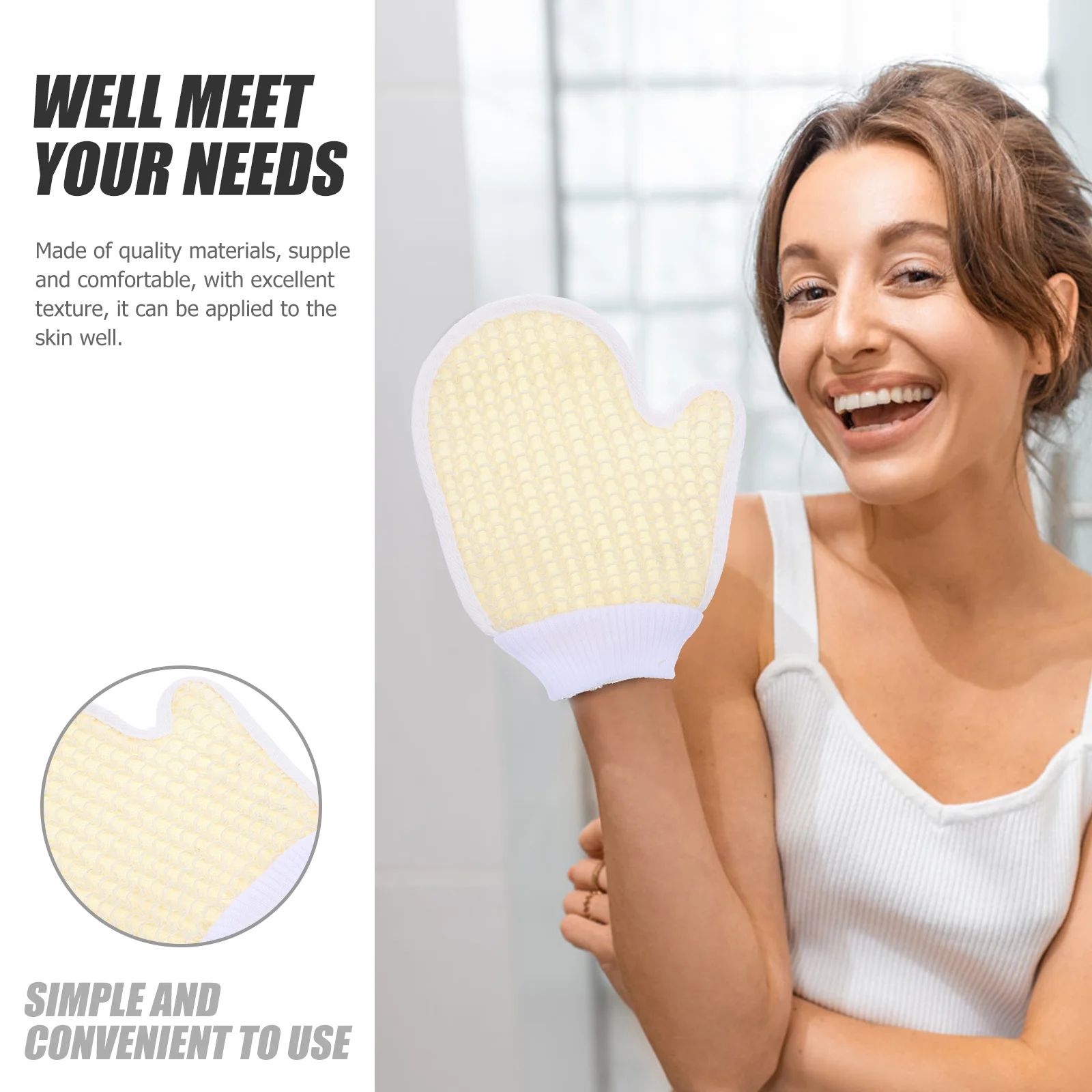 2Pcs Exfoliating Bath Gloves Made of High-Quality Material for Full Body Cleaning Suitable for Neck Back Legs Arms Massage
2Pcs Exfoliating Bath Gloves Made of High-Quality Material for Full Body Cleaning Suitable for Neck Back Legs Arms Massage