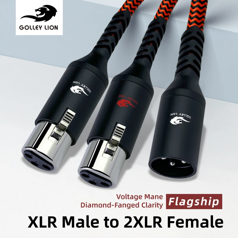 GOLLEY LION XLR Splitter Cable, 3 Pin Dual XLR Female to Male Patch Y Cable (1 Male to 2 Female)
GOLLEY LION XLR Splitter Cable, 3 Pin Dual XLR Female to Male Patch Y Cable (1 Male to 2 Female)