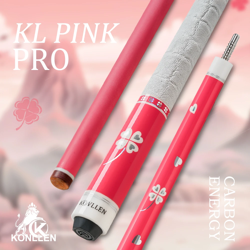 KONLLEN Pink Carbon Fiber Pool Cue Stick for Women KL-Pink-Pro 58" Girlish Lucky Low Deflection Pool Sticks with 12.5mm Tip
KONLLEN Pink Carbon Fiber Pool Cue Stick for Women KL-Pink-Pro 58" Girlish Lucky Low Deflection Pool Sticks with 12.5mm Tip