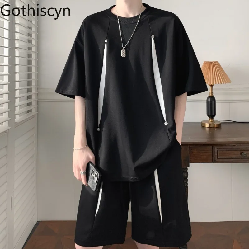 Gothiscyn Casual men's set summer o-neck short-sleeved loose T-shirt elastic waist shorts two-piece set
Gothiscyn Casual men's set summer o-neck short-sleeved loose T-shirt elastic waist shorts two-piece set